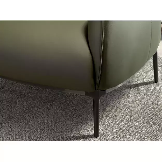 Alyvuogių žalios spalvos odinis fotelis 4