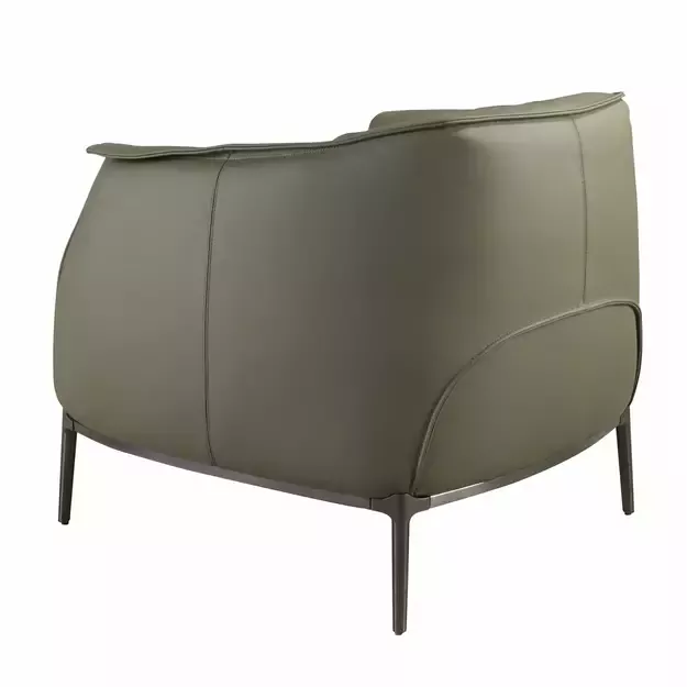 Alyvuogių žalios spalvos odinis fotelis 3