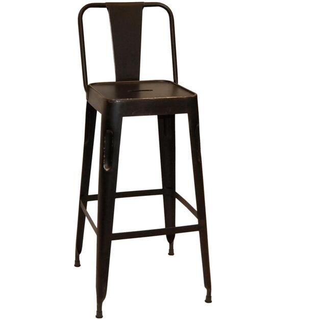 Baro kėdė COPENHAGEN, antikinė juoda 