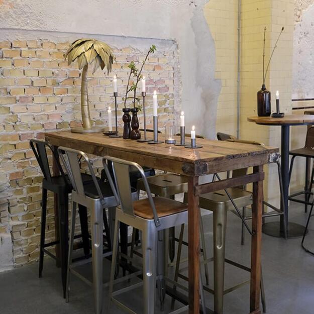 Baro kėdė COPENHAGEN, antikinė juoda  6