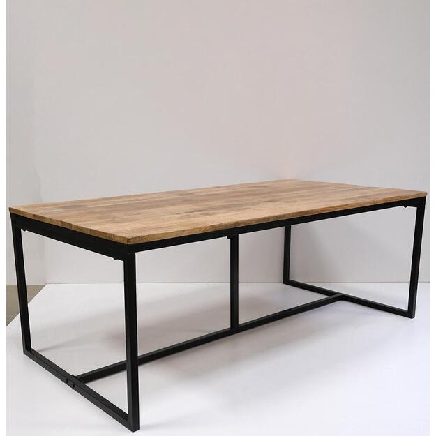 Valgomojo stalas RONALDO su juodu rėmu  1