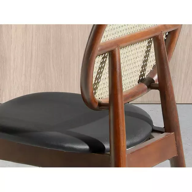 Valgomojo kėdė su apvaliu ratano atlošu 4