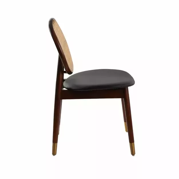 Valgomojo kėdė su apvaliu ratano atlošu 3