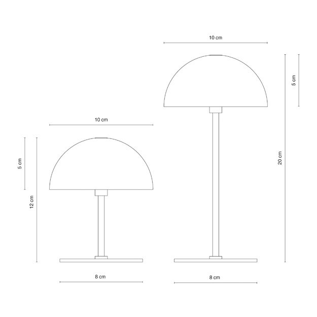 ALONG LED Minibordlampe sølv 2 stk. i æske 6