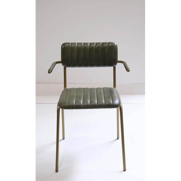 Valgomojo kėdė DINER, žalia/žalvaris 1