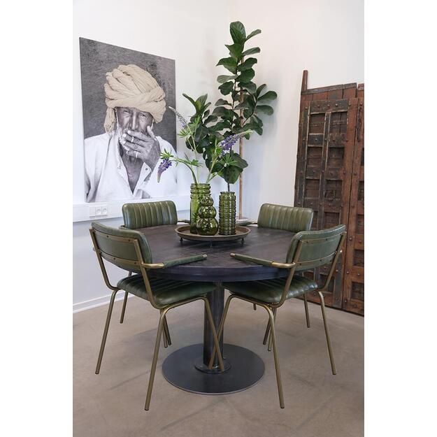 Valgomojo kėdė DINER, žalia/žalvaris 4