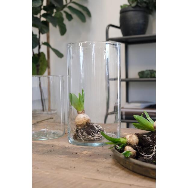 Cilindrinė stiklo vaza BLUNT  1