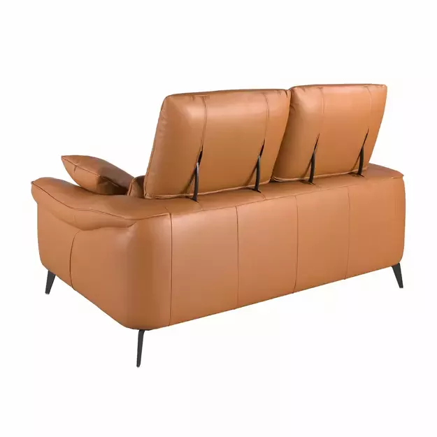 2vietė ruda odinė sofa 2