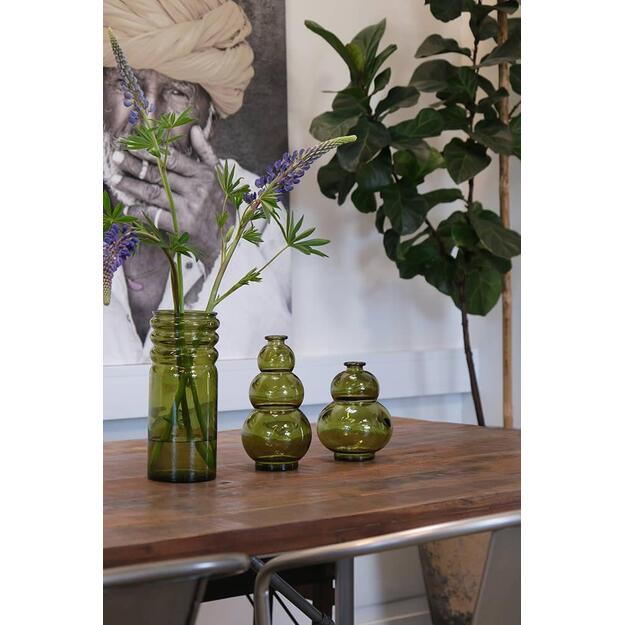 Stiklo vaza BEERY, alyvuogių žalia  3