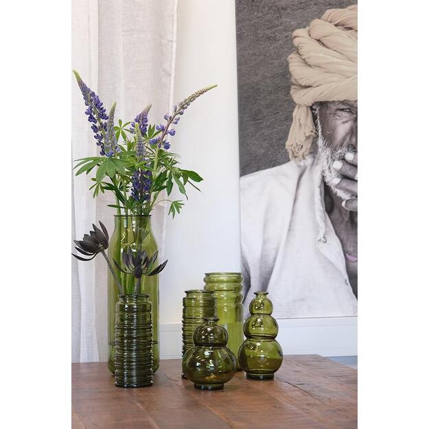 Stiklo vaza BEERY, alyvuogių žalia  5