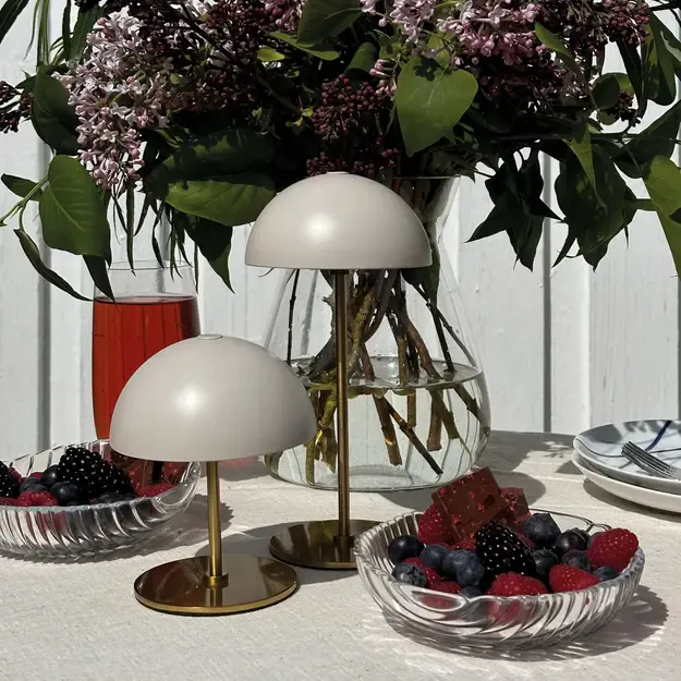 ALONG LED mini stalinės lempos, beige/žalvaris, 2 vnt. 7