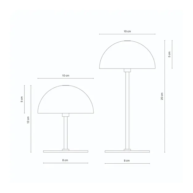 ALONG LED mini stalinės lempos, beige/žalvaris, 2 vnt. 9